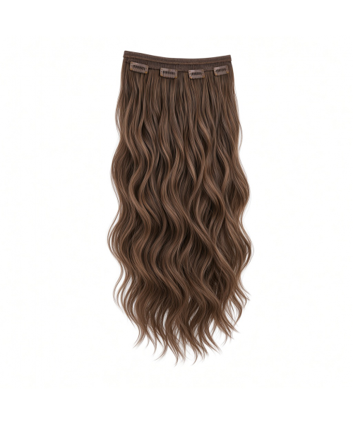 Slim Clip-In (Single Piece) - Natural Wave | 22″ Large (4 Clips)