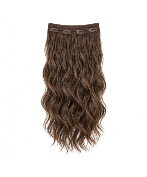 Slim Clip-In (Single Piece) - Natural Wave | 22″ Large (4 Clips)