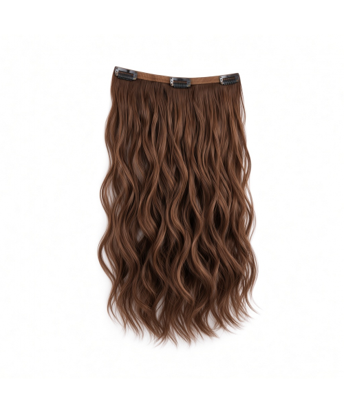 Slim Clip-In (Single Piece) - Natural Wave | 18″ Medium (3 Clips)
