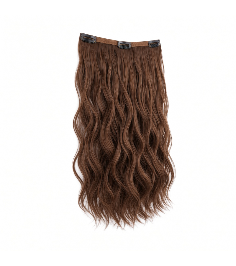 Slim Clip-In (Single Piece) - Natural Wave | 18″ Medium (3 Clips)
