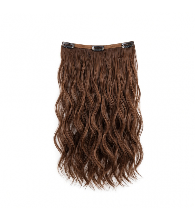 Slim Clip-In (Single Piece) - Natural Wave | 18″ Medium (3 Clips)