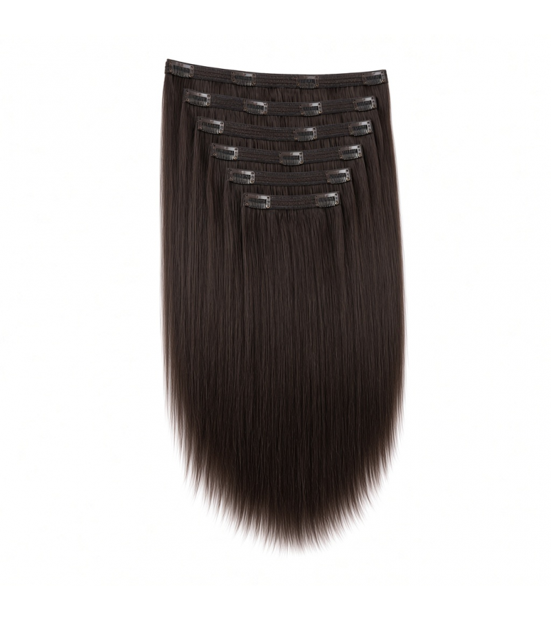 Six-Piece Clip-In Set (6 Pieces) | 18″ Straight