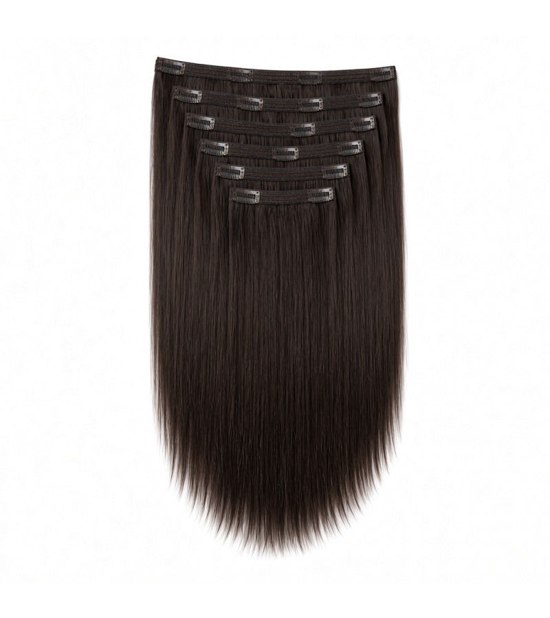 Six-Piece Clip-In Set (6 Pieces) | 18″ Straight