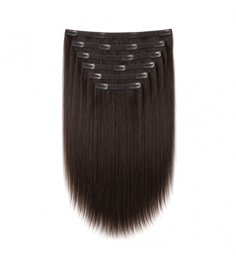 Six-Piece Clip-In Set (6 Pieces) | 18″ Straight