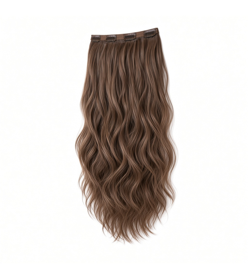 Slim Clip-In (Single Piece) - Natural Wave | 14″ Small (2 Clips)