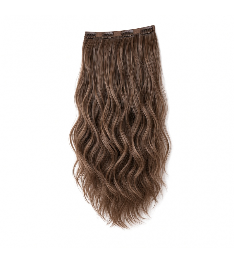 Slim Clip-In (Single Piece) - Natural Wave | 14″ Small (2 Clips)