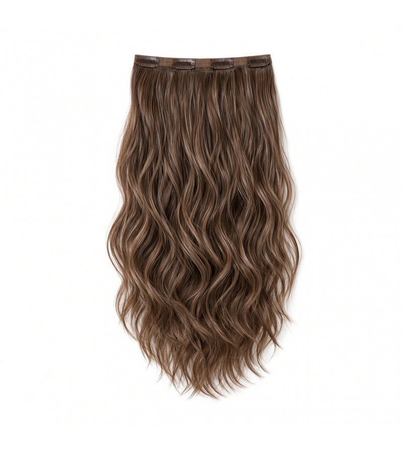 Slim Clip-In (Single Piece) - Natural Wave | 14″ Small (2 Clips)