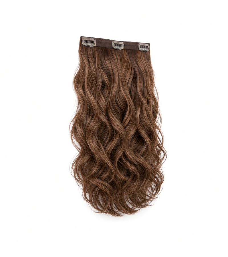 Slim Clip-In (Single Piece) - Natural Wave | 14″ Medium (3 Clips)