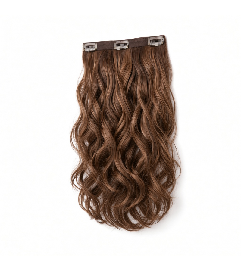 Slim Clip-In (Single Piece) - Natural Wave | 14″ Medium (3 Clips)