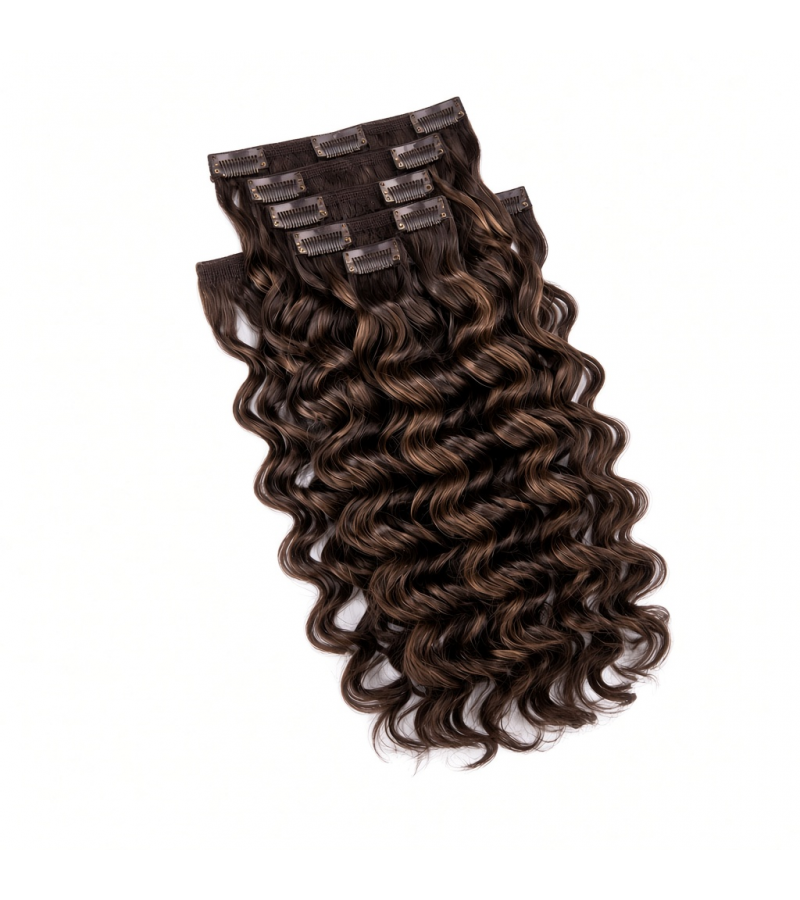Seven-Piece Clip-In Set (7 Pieces) | 18″ Loose Spiral Curl