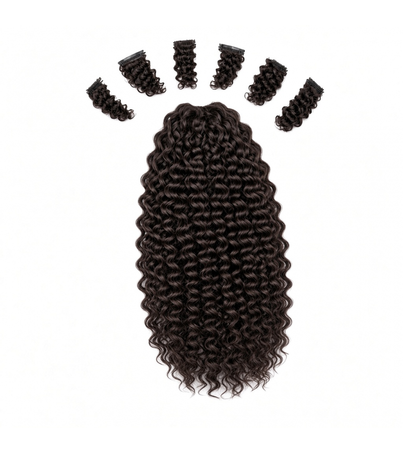 Seven-Piece Clip-In Set (7 Pieces) | 22″ Deep Spiral Curl
