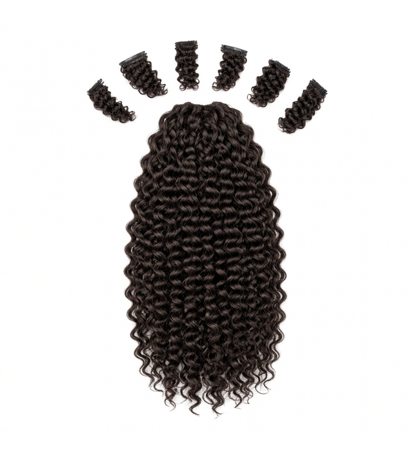 Seven-Piece Clip-In Set (7 Pieces) | 22″ Deep Spiral Curl