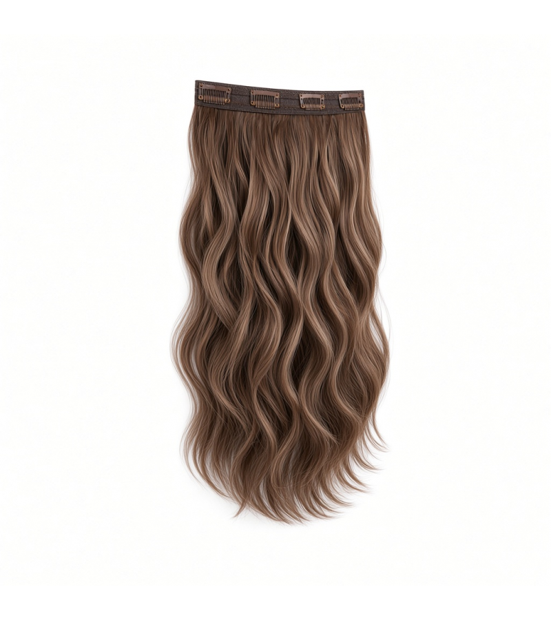 Slim Clip-In (Single Piece) - Natural Wave | 14″ Large (4 Clips)