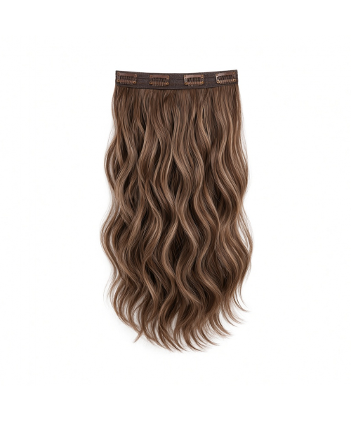 Slim Clip-In (Single Piece) - Natural Wave | 14″ Large (4 Clips)