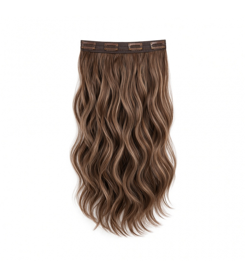 Slim Clip-In (Single Piece) - Natural Wave | 14″ Large (4 Clips)