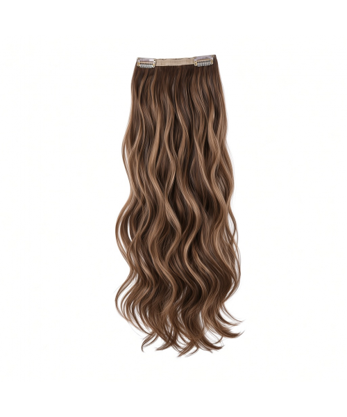 Slim Clip-In (Single Piece) - Natural Wave | 18″ Small (2 Clips)