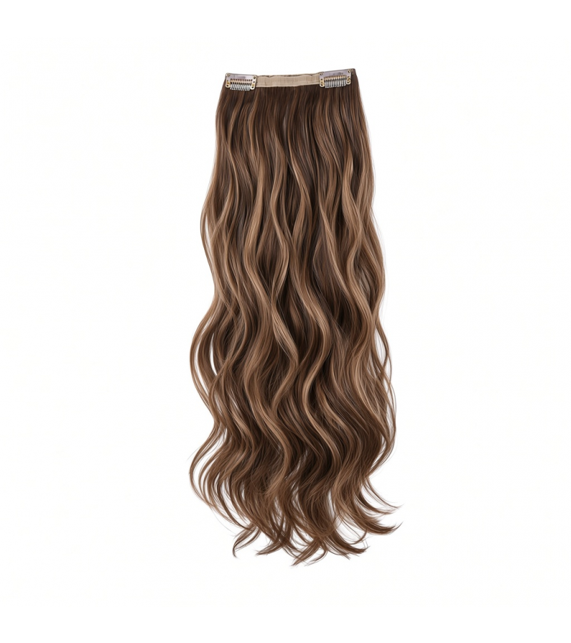 Slim Clip-In (Single Piece) - Natural Wave | 18″ Small (2 Clips)
