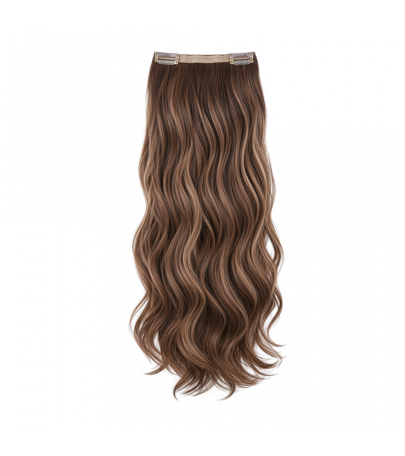 Slim Clip-In (Single Piece) - Natural Wave | 18″ Small (2 Clips)