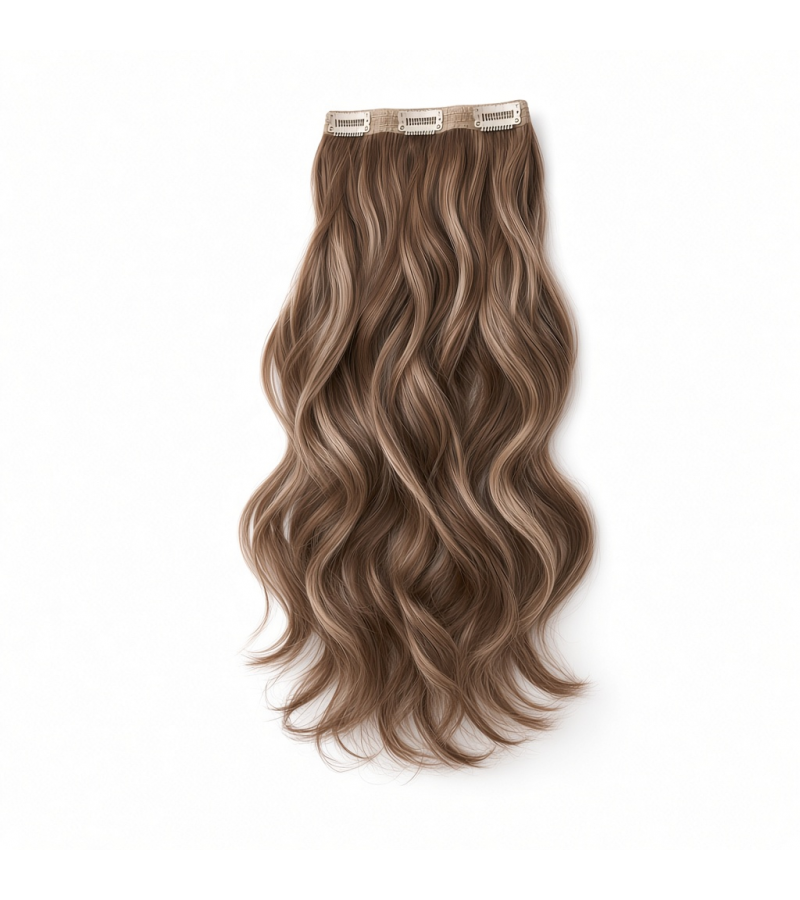 Slim Clip-In (Single Piece) - Natural Wave | 22″ Medium (3 Clips)