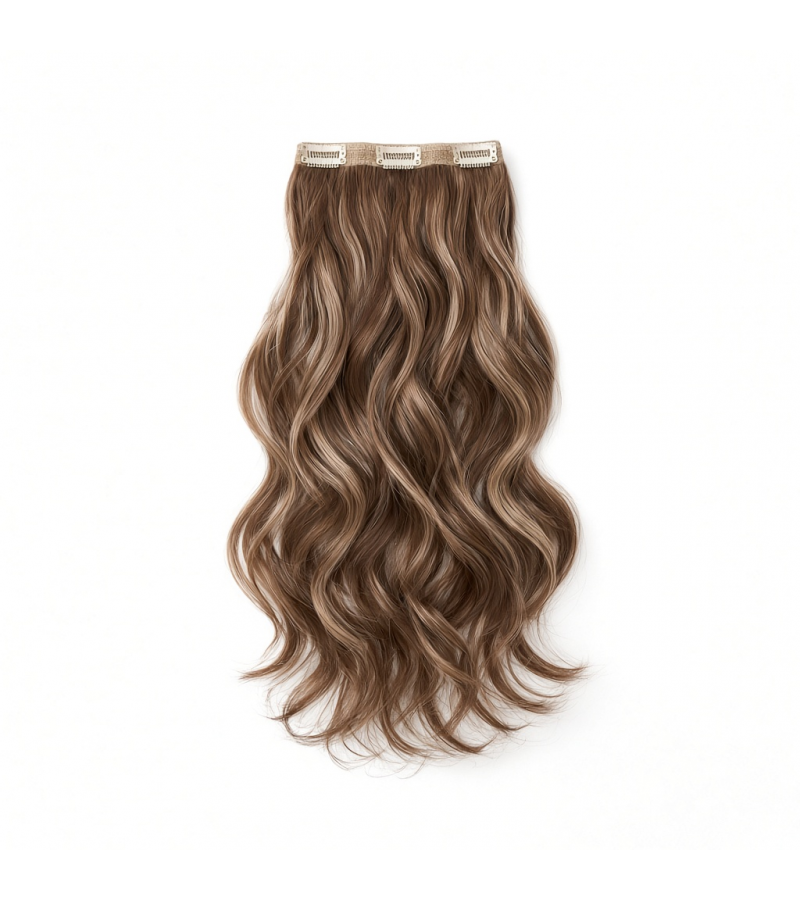 Slim Clip-In (Single Piece) - Natural Wave | 22″ Medium (3 Clips)