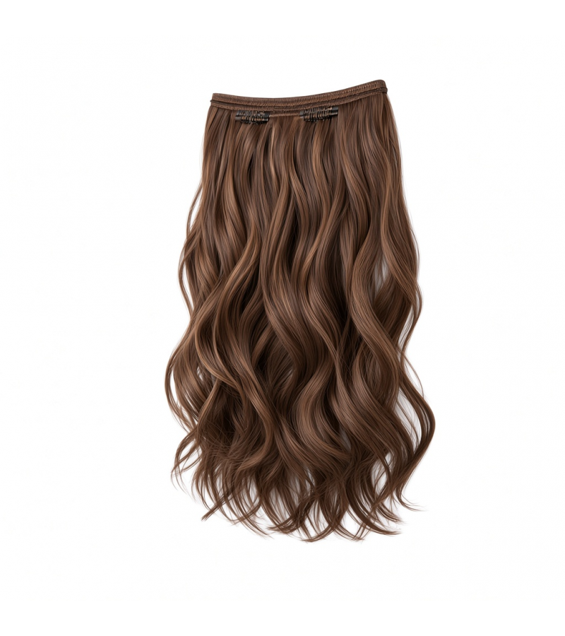 Slim Clip-In (Single Piece) - Natural Wave | 22″ Small (2 Clips)