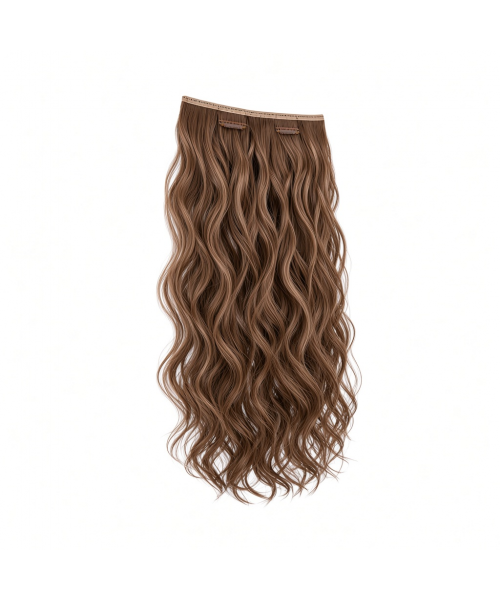 Slim Clip-In (Single Piece) - Natural Wave | 18″ Large (4 Clips)