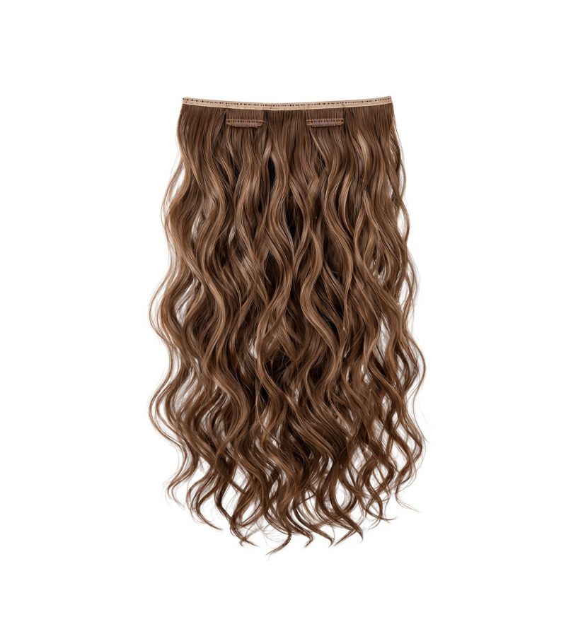 Slim Clip-In (Single Piece) - Natural Wave | 18″ Large (4 Clips)