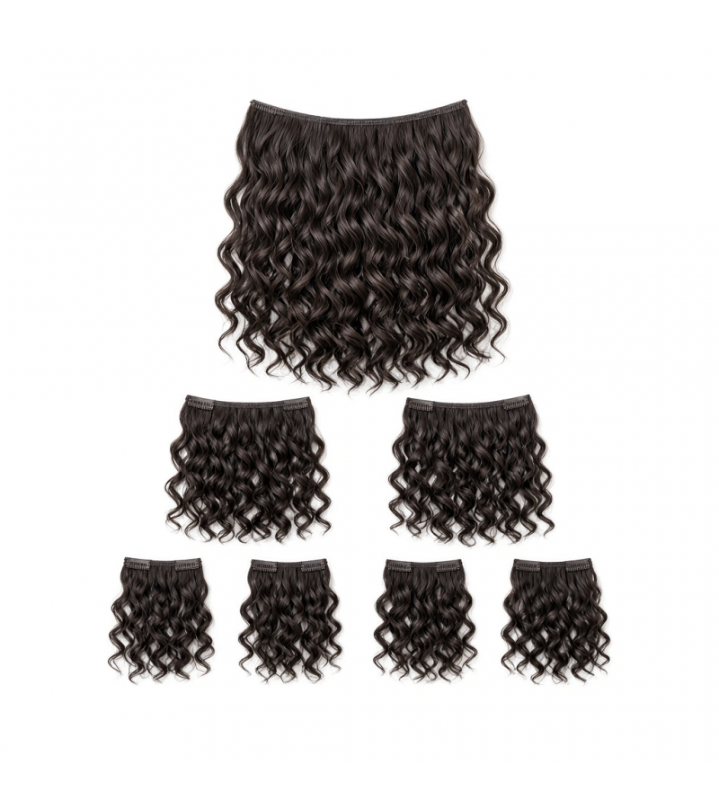 Seven-Piece Clip-In Set (7 Pieces) | 22″ Loose Spiral Curl